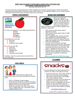 School Way Caf&eacute; Meals - Atlantic High School
