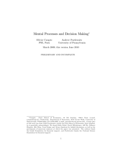 Mental Processes and Decision Making