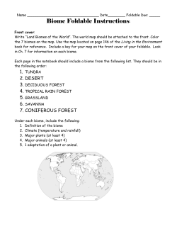 Biome Foldable Instructions: