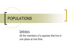 POPULATIONS