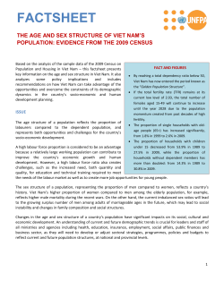 Fact Sheet on the Age and Sex Structure of Viet Nam`s Population
