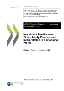 Investment Treaties over Time - Treaty Practice and
