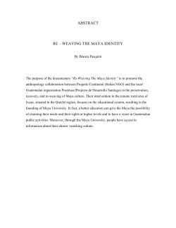 ABSTRACT RE – WEAVING THE MAYA IDENTITY