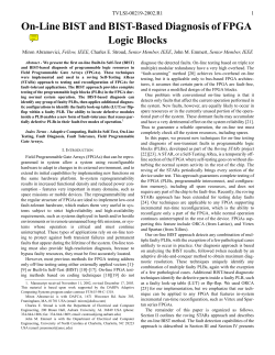 On-Line BIST and BIST-Based Diagnosis of FPGA Logic