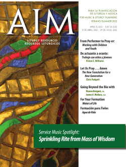 Sprinkling Rite from Mass of Wisdom