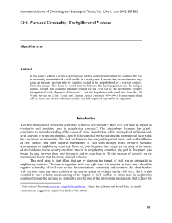 Civil Wars and Criminality: The Spillover of Violence