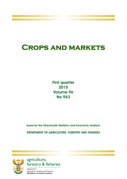Crops and Markets