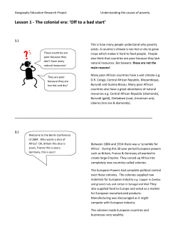 Lesson 1 - The colonial era: `Off to a bad start`