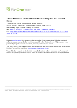 Are Humans Now Overwhelming the Great Forces of Nature