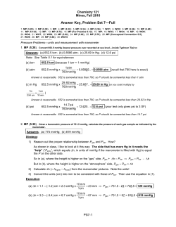Answer Key, Problem Set 7 Full