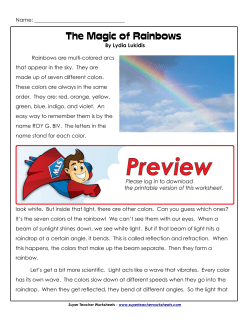 The Magic of Rainbows - Super Teacher Worksheets