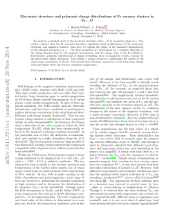 Electronic structure and polaronic charge distributions of Fe vacancy