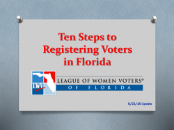 guide for 2016 for conducting voter registrations in Florida.