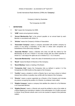 Articles of Association