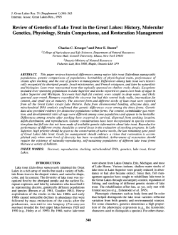 Krueger and Ihssen 1995 Review of lake trout genetics