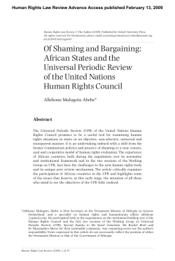 Of Shaming and Bargaining: African States and the