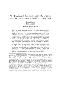Why Is African Urbanization Different?