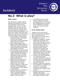 NCB What is Play - Leicestershire County Council