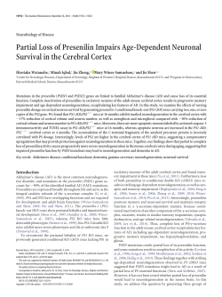 Partial Loss of Presenilin Impairs Age