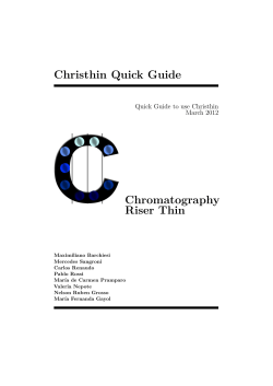 Christhin Quick Guide Chromatography Riser Thin
