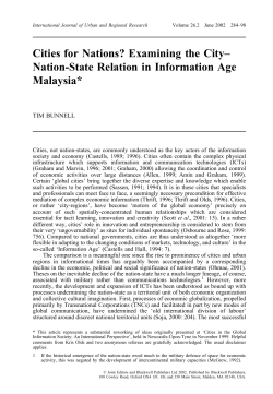 Cities for Nations?