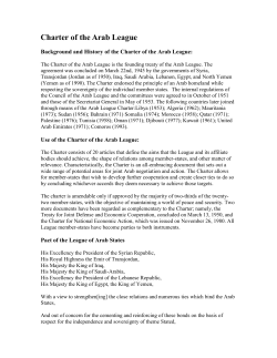 Charter of the Arab League