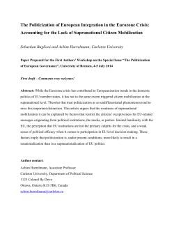 The Politicization of European Integration in the Eurozone Crisis