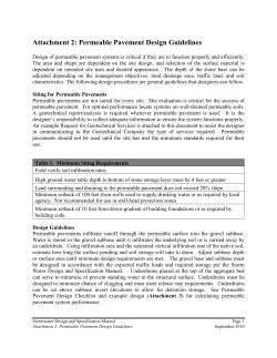 Attachment 2: Permeable Pavement Design