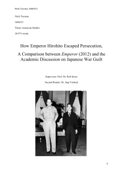 How Emperor Hirohito Escaped Persecution, A Comparison