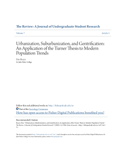 Urbanization, Suburbanization, and Gentrification