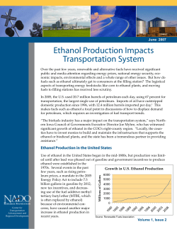 Ethanol Production Impacts Transportation System