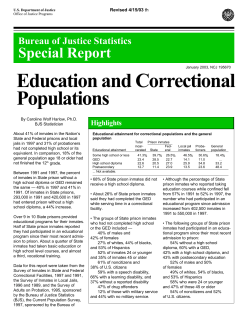 Education and Correctional Populations