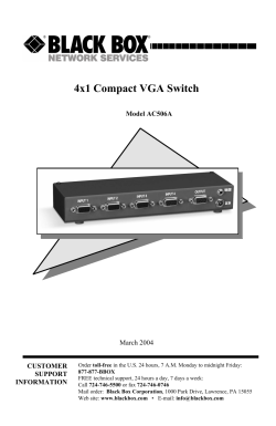 4x1 Compact VGA Switch