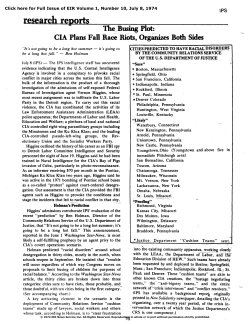The Busing Plot: CIA Plans Fall Race Riots, Organizes Both Sides