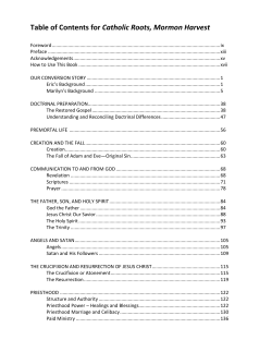 Table of Contents for Catholic Roots, Mormon Harvest
