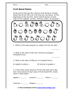 Fruit Stand Ratios - Teach
