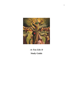 As You Like It Study Guide - California State University, Long Beach