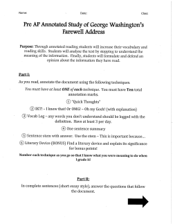Ire AP Annotated Study of George Washington`s Farewell Address