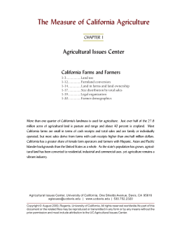 The Measure of California Agriculture