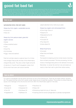 Guide to Healthy Fats