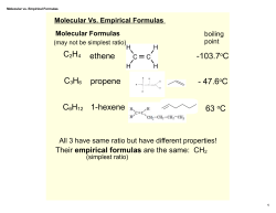 Molecular Formulas