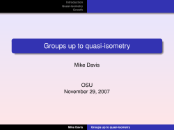 Groups up to quasi