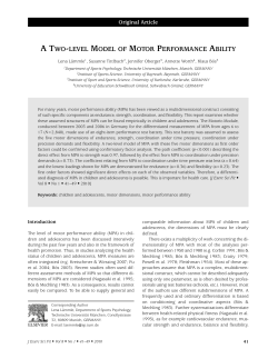 a two-level model of motor performance ability