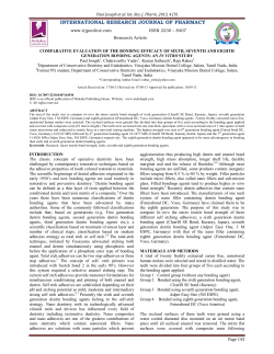 Comparative evaluation of the bonding
