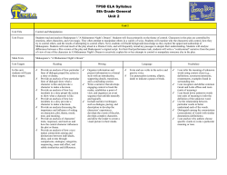 7th Grade Advanced Unit 1 Syllabus