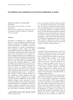 Greenhouse gas emissions in livestock production systems