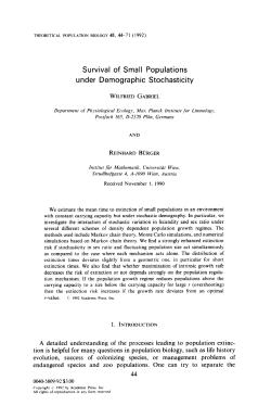 Survival of Small Populations under Demographic Stochasticity
