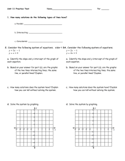 Con 2. Consider the following system of equations