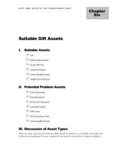 Suitable Gift Assets - Planned Giving Design Center