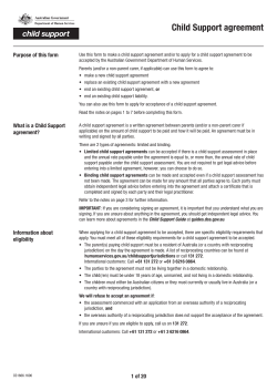 Child Support agreement